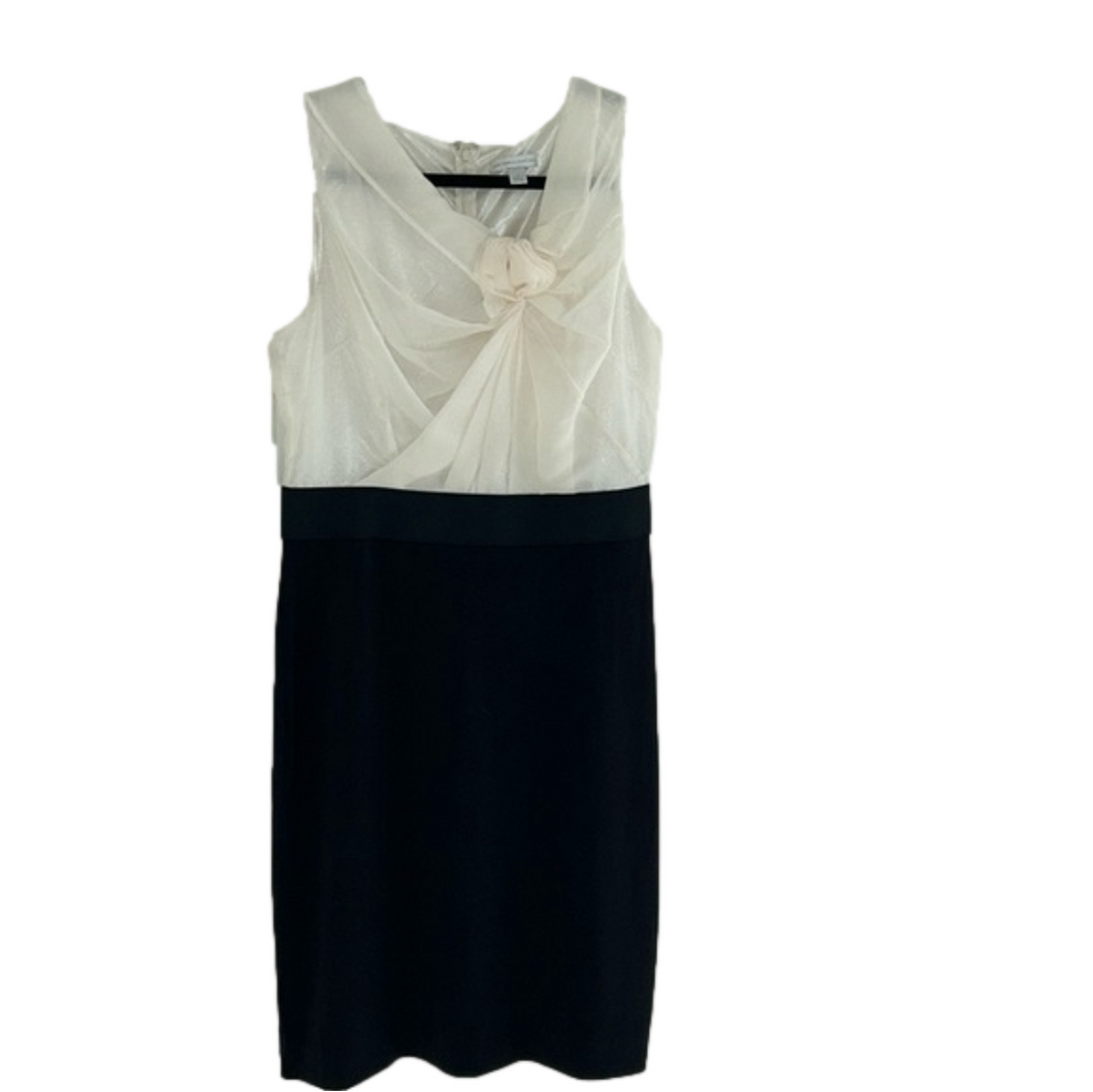 NY&Co: Cream/Black Dress: Size M
